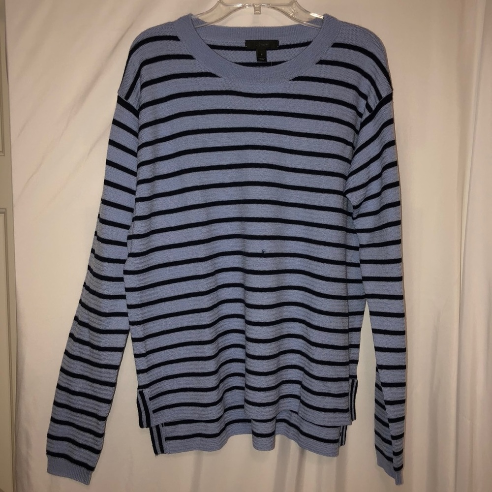 Periwinkle with Black Striped Sweater